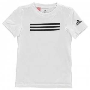 Image of adidas TR Brand T Shirt Junior Boys - White/White