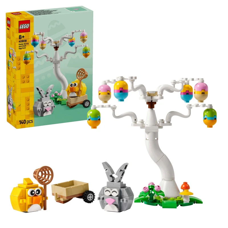 Image of LEGO Easter Bunny and Chick Egg Hunt Animal Toy 40808