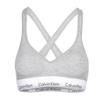Image of Calvin Klein Jeans MODERN COTTON BRALETTE LIFT womens Sports bras in Grey - Sizes S,M,L,XS