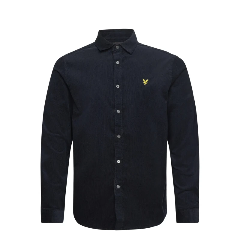 Image of Lyle & Scott Shirt Lyle & Scott Needle Cord Bleu Male S