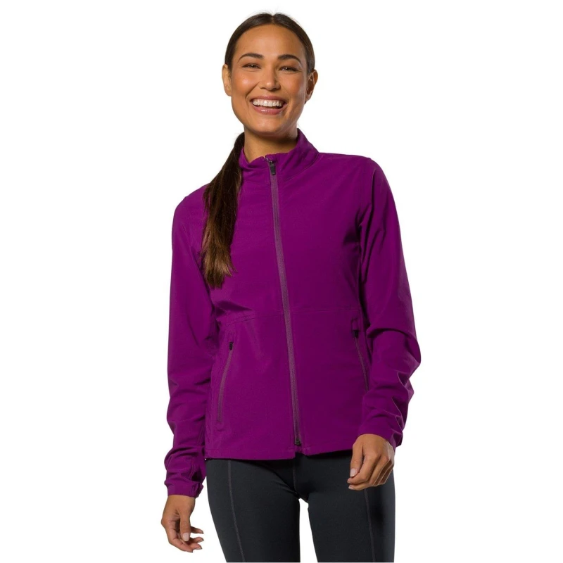 Image of Nathan Womens 's Breathable Weather-Resistant Reflective Performance Running Jacket Plum female 8 (XS)