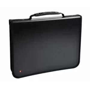 Image of Exactive Conference Folder PP A4, 4 Ring, Black, Pack of 5