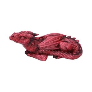 Image of Ruby Dreaming Sleeping Red Dragon Figurine