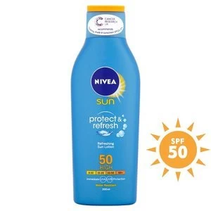 Image of Nivea Sun Protect and Refresh Sun Lotion SPF50 200ml