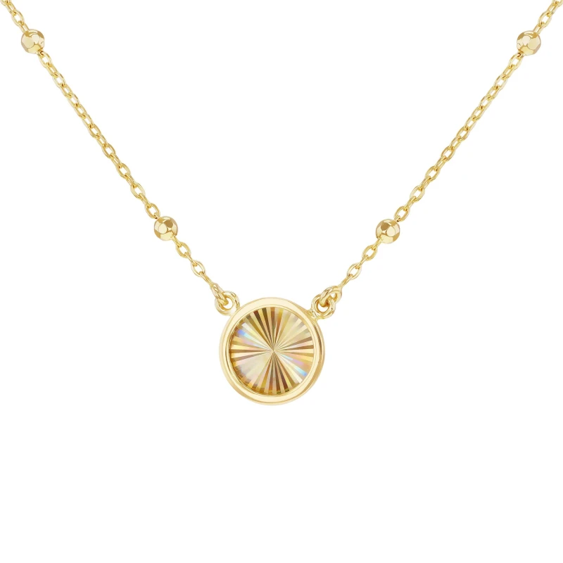 Image of Be You 9ct GoldRainbow Circle Necklace Yellow Gold female 16-18inch
