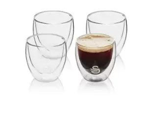 Image of Swan Set of 4 Double-Wall Espresso Glasses 100ml