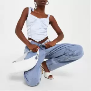 Image of Missguided Straight Leg Jeans - Blue