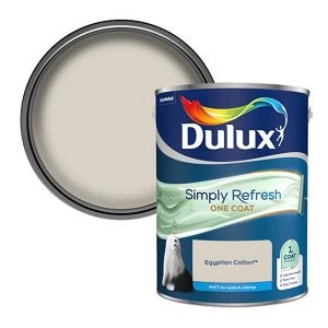 Image of Dulux Simply Refresh One Coat Egyptian Cotton Matt Emulsion Paint 5L