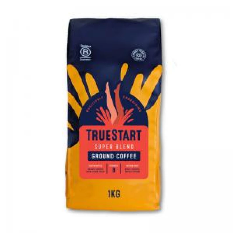 Image of TrueStart TrueStart Coffee Super Blend Ground Coffee (Pack 1kg) - HBSBGR1KG HBSBGR1KG
