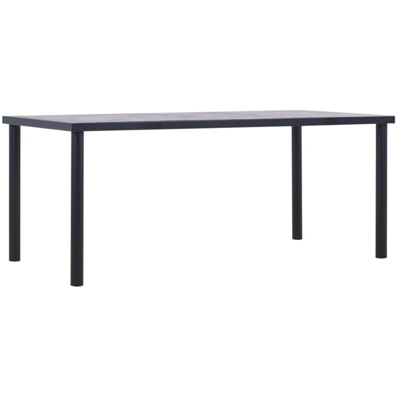 Image of VIDAXL Dining Table Black and Concrete Grey 180x90x75cm mdf Vidaxl 281860