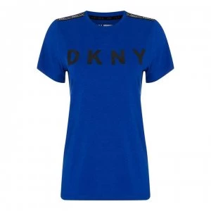 Image of DKNY Tape Logo T-Shirt - Blue