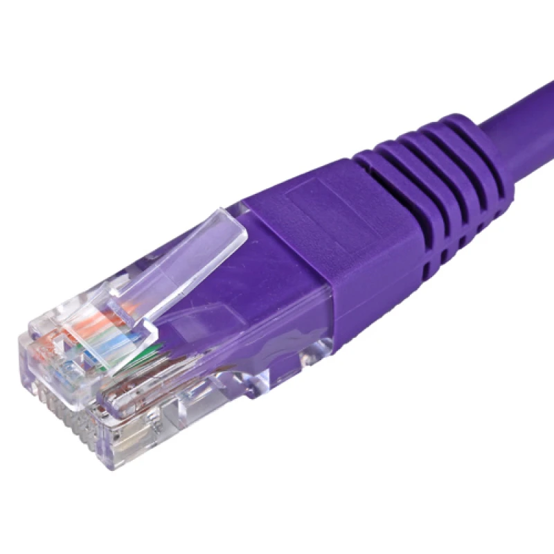Image of Cablenet 0.5m Cat5e RJ45 Violet U/UTP PVC 24AWG Flush Moulded Booted P