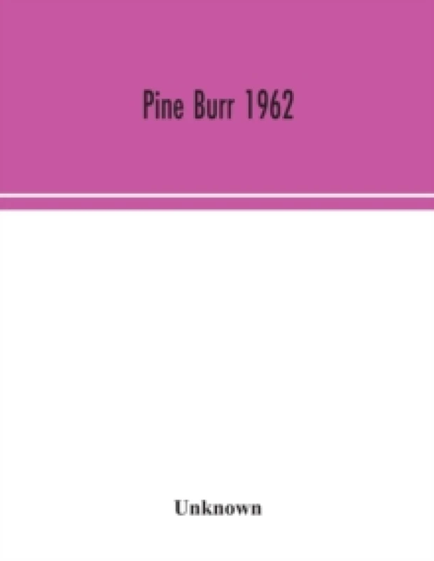 Image of Pine Burr 1962 Paperback / softback