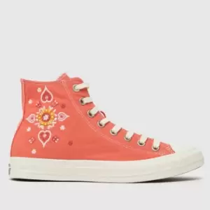 Image of Converse All Star Hi Trainers In Peach