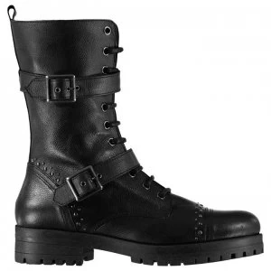 Image of Firetrap Hatti Biker Boots - Black