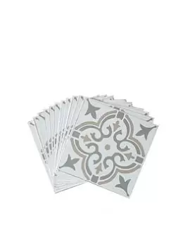 Image of D-C-Fix Green Motif Design Self Adhesive Floor Tiles 10 Pack