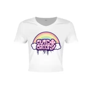 Image of Grindstore Womens/Ladies Cute & Creepy Crop Top (L) (White)