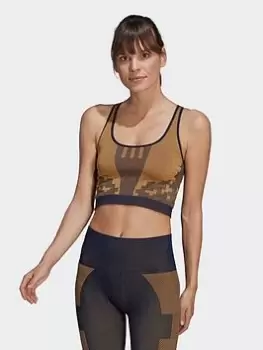 Image of adidas X Karlie Kloss Seamless Knit Layered Top, Brown, Size S, Women