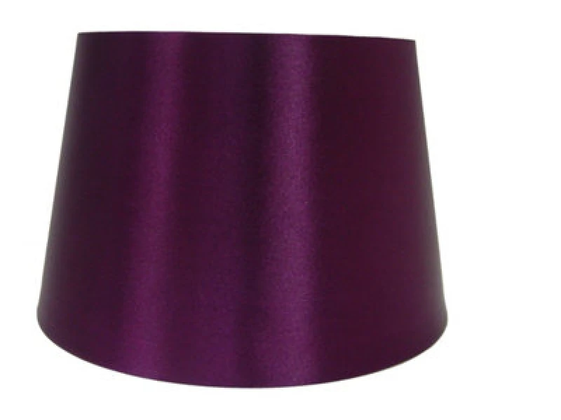 Image of K Living 14" Satin Drum Ceiling Table Lamp Shade - Plum