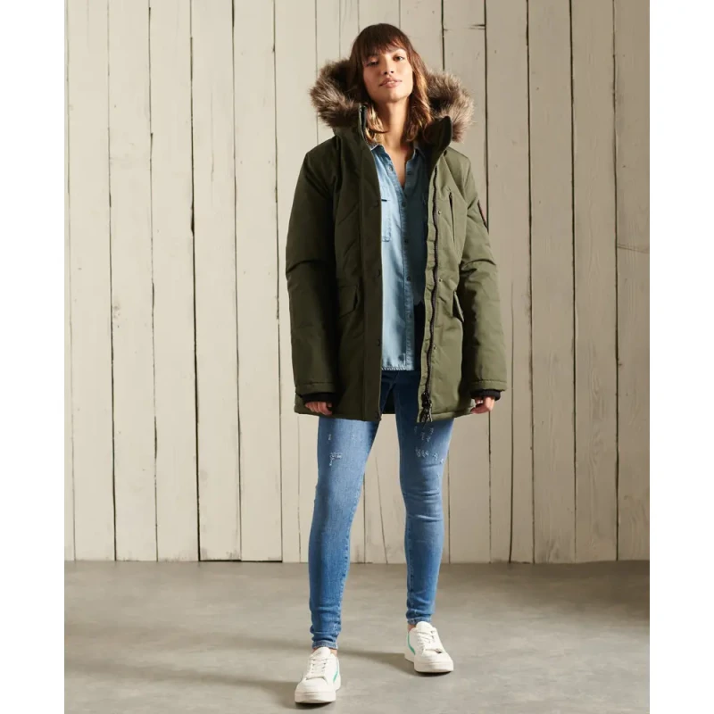 Image of Superdry Womens parka Superdry Everest Vert Female 36