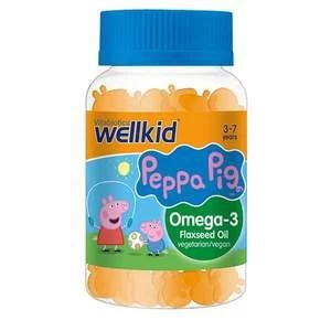 Image of Vitabiotics Wellkid Peppa Pig Omega-3 Vegan Soft Jellies 30