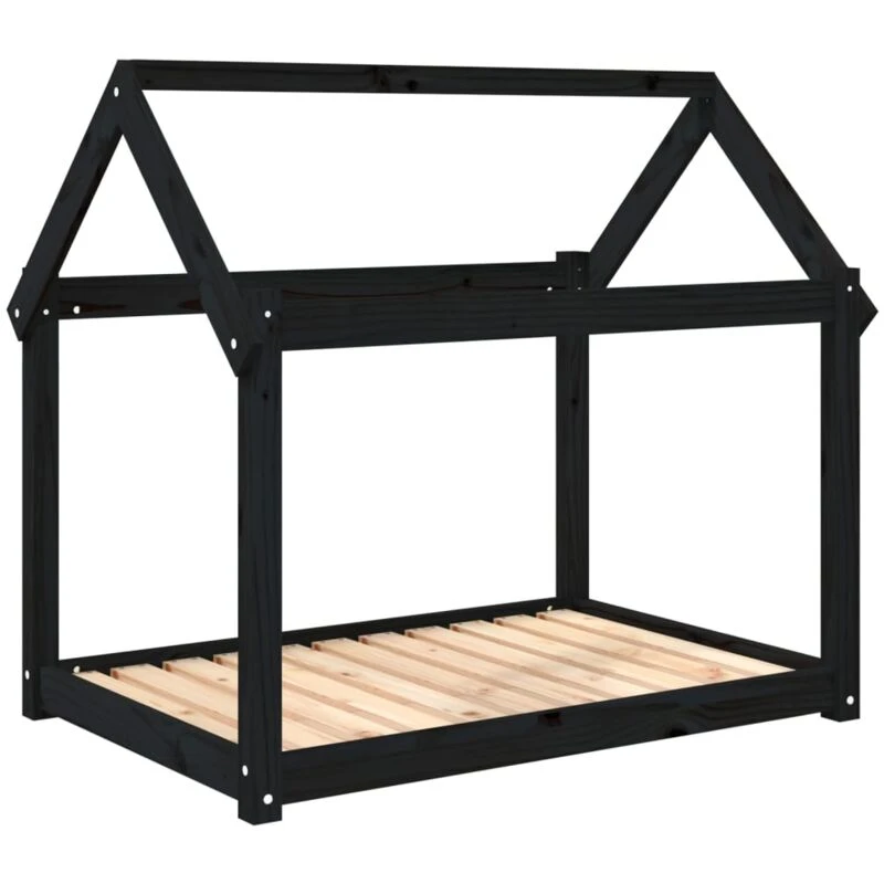 Image of VIDAXL Vidaxl - Dog Bed Black 101x70x90cm Solid Wood Pine 8720287207139