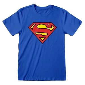 Image of DC Comics - Superman Logo Unisex Medium T-Shirt - Blue