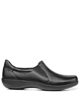 Image of Hotter Black 'Embrace' Wide Casual Flat Shoes - 8