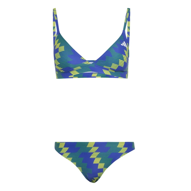 Image of 2 Piece swimsuit For Her adidas Padded Football-Inspired 2-Way Strap Bleu Female 44