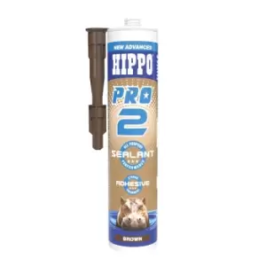 Image of Hippo Pro2 Sealant & Adhesive 310ml Cartridge Brown