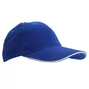 Image of SOLS Unisex Buffalo 6 Panel Baseball Cap (ONE) (Royal Blue/White)