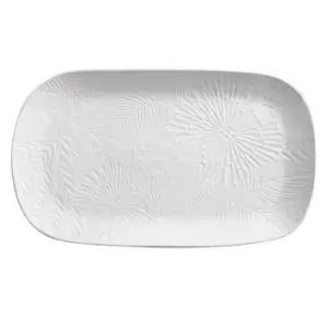 Image of Maxwell & Williams White Panama Stoneware Oblong Serving Platter, 39cm