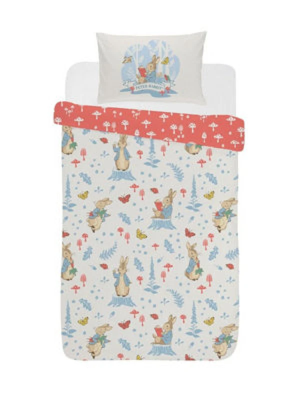 Image of Peter Rabbit Forest Life Single Duvet Cover And Pillowcase Set