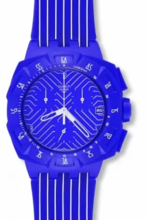 Image of Unisex Swatch Purple Chronograph Watch SUIV401