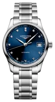 Image of LONGINES L23574976 Master Collection 34mm Diamond Set Watch
