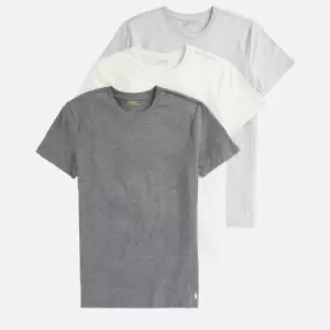 Image of Polo Ralph Lauren Mens 3 Pack T-Shirts - Andover Heather/Light Sport Grey/Charcoal Heather - M