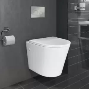 Image of Wall Hung Rimless Toilet with Soft Close Seat - Verona