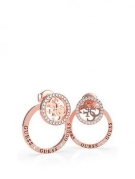 Image of Guess Circle Pave Stud Earrings