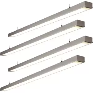 Image of 4 PACK Commercial LED Suspension Light - 1494mm x 68mm - 26W CCT LED Module