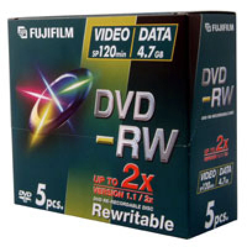 Image of Fujifilm DVD-RW 4.7GB 2x. 5-Pk 5 pc(s)