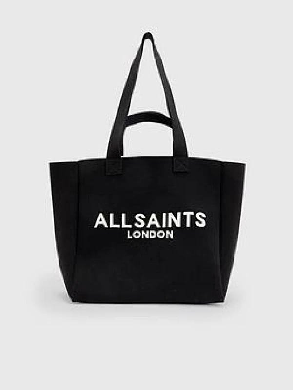 Image of Allsaints Izzy Large Logo Knitted Tote Bag
