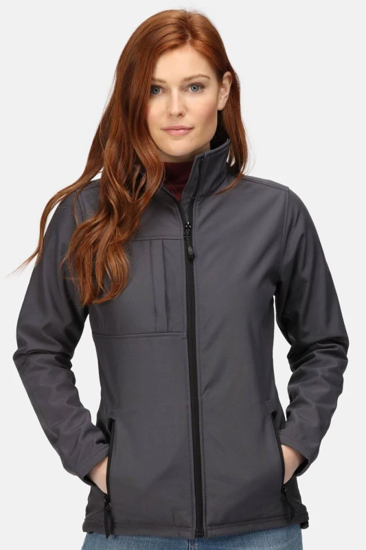 Image of Regatta Womens 'Octagon' Waterproof Softshell Jacket in Dark Grey Size: 8 Dark Grey Female 8