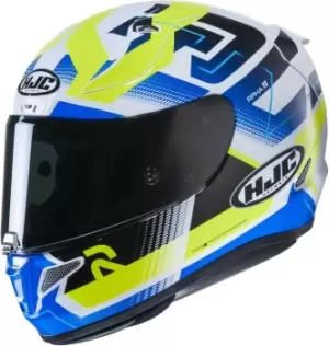 Image of HJC RPHA 11 Nectus Helmet, white-blue-yellow, Size S, white-blue-yellow, Size S