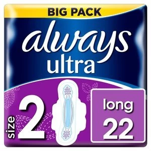 Image of Always Ultra Long Plus with Wings Duo Sanitary Pad 22PK