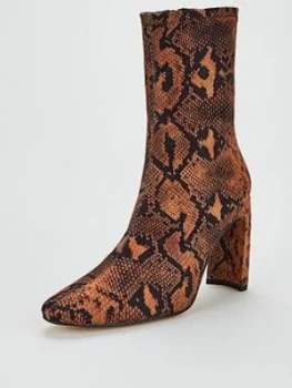 Image of OFFICE Amore Stretch Sock Boot - Snake, Snake, Size 3, Women