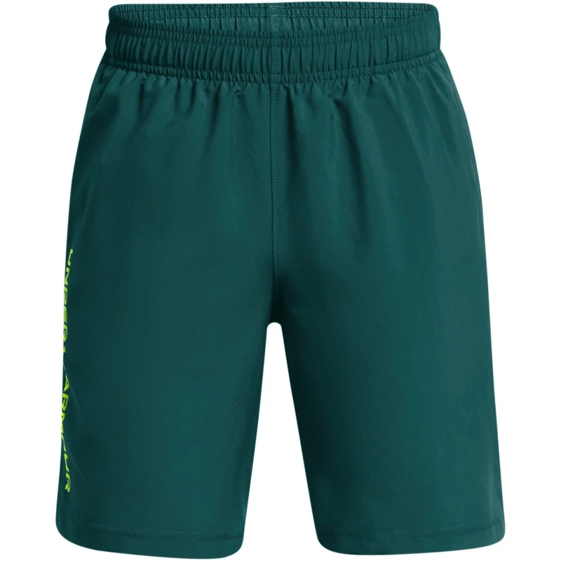 Image of Under Armour Woven Graphic Shorts Junior Boys Performance Shorts 7-8 (S) Yellow 47809913175