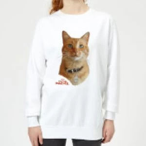 Image of Captain Marvel Goose Womens Sweatshirt - White - XL