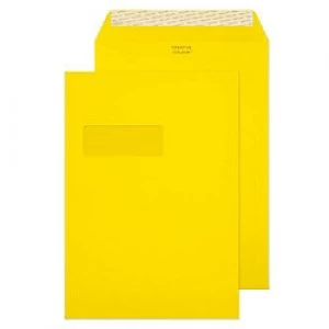 Image of Creative Coloured Envelopes C4 120 gsm Banana Yellow Pack of 250
