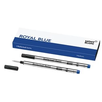Image of Mont Blanc Royal Blue Rollerball Twin Pack Refill - Medium Nib