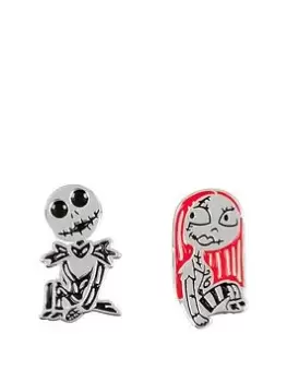 Image of Disney Nightmare Before Christmas Sterling Silver Mismatched Stud Earrings E906359SL.PH, Multi